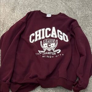Streetwear Society Men's Burgundy Crewneck Sweater